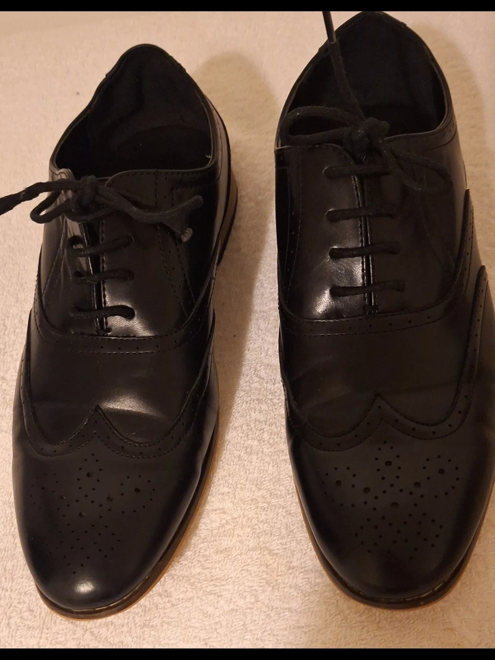 Stacy Adams Black Leather Wingtip Derby Shoes